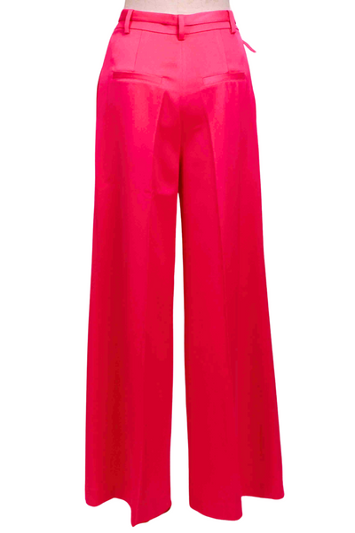 back view of Hot Pink Alexia Satin Pants by Generation Love