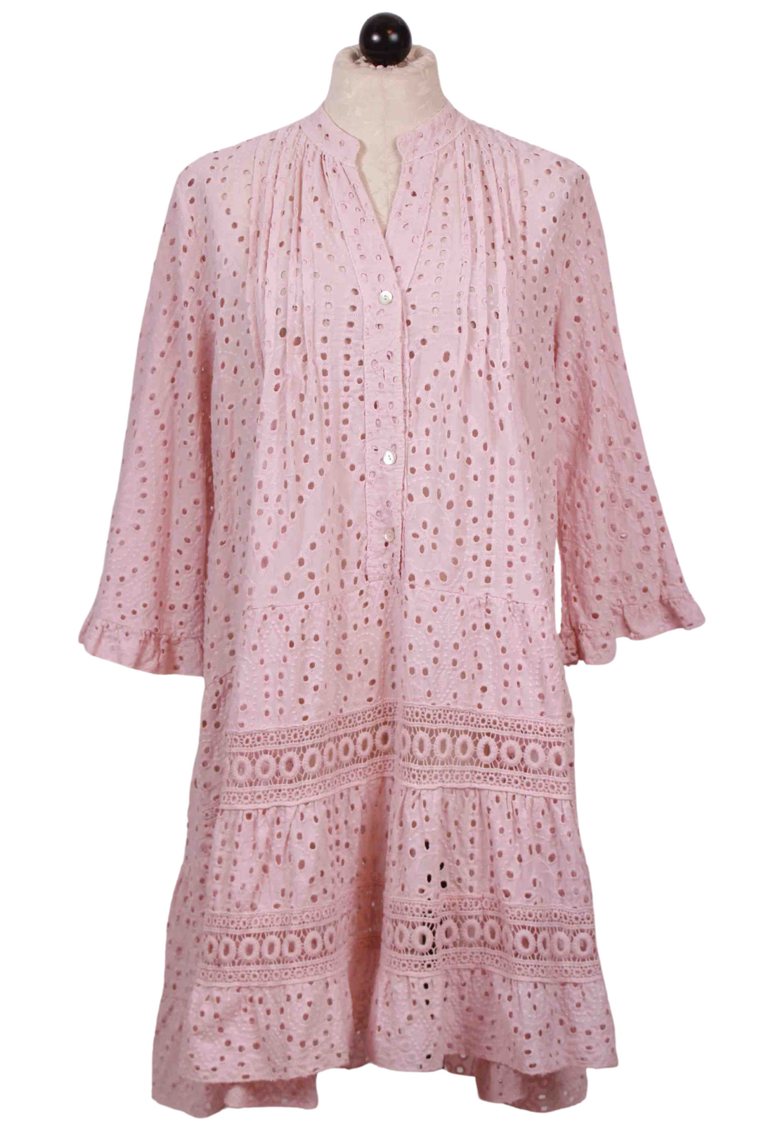 Pink Alia Eyelet Dress by Scandal Italy