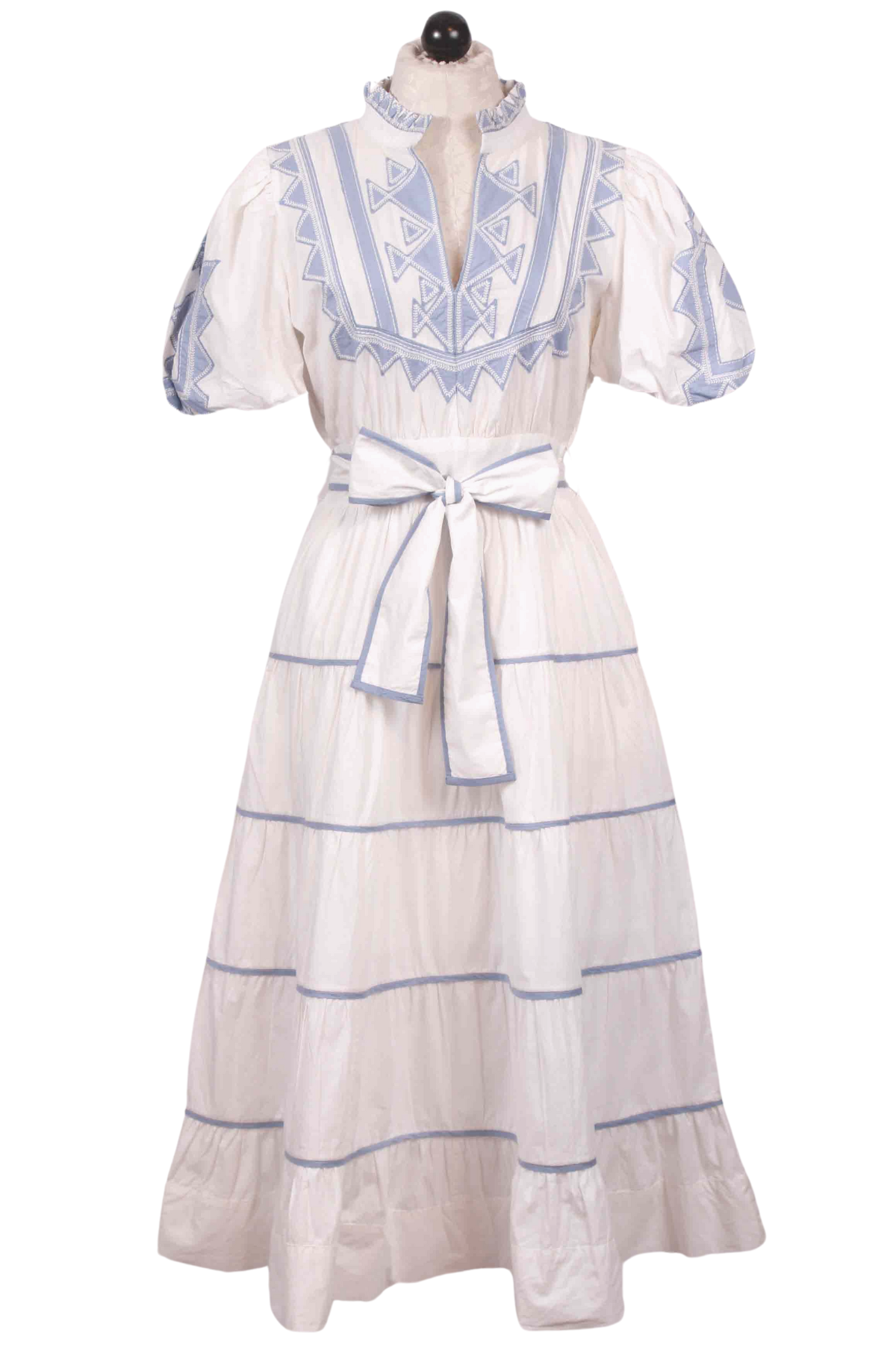 White Amalie Midi Length Dress by Scarlett Poppies