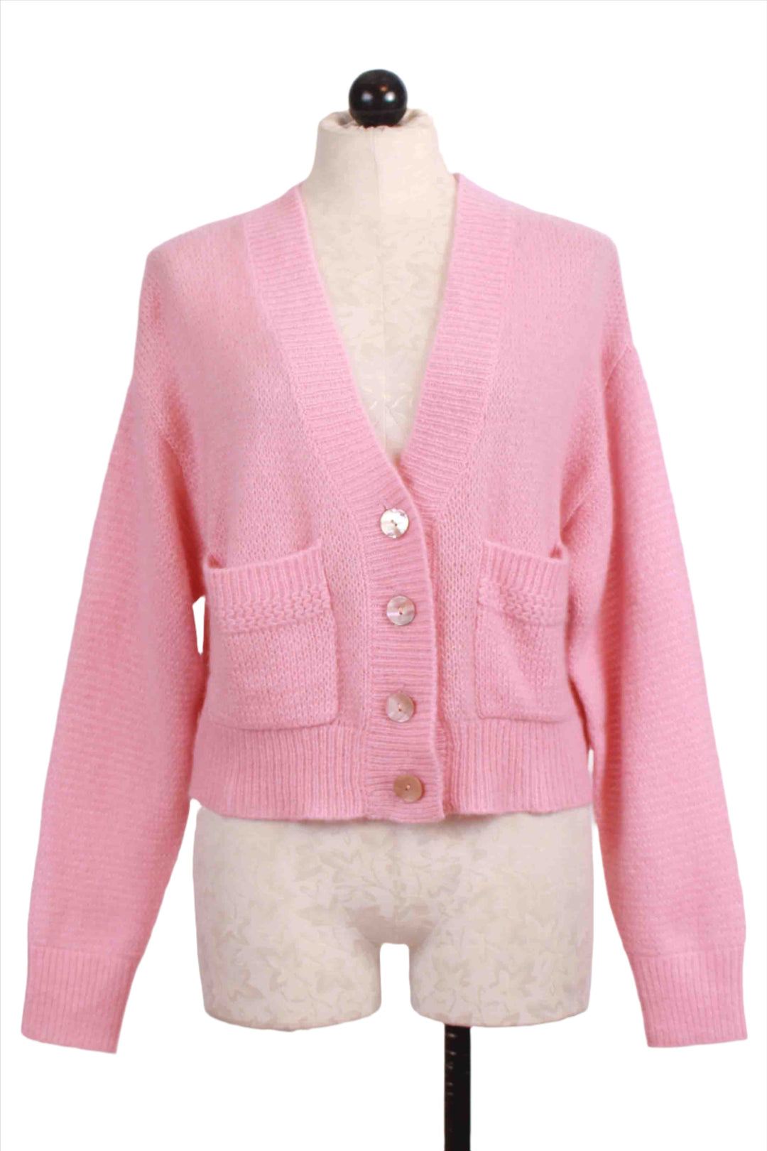 Tea Rose colored Amara Lolas Cropped Bomber by Colorush