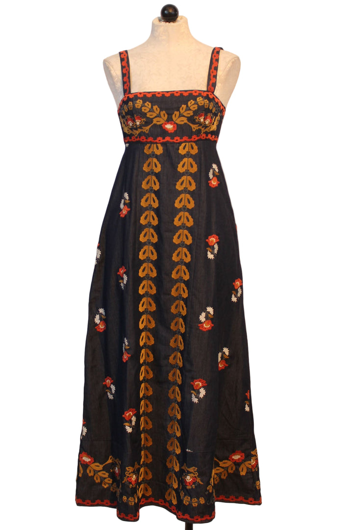 Denim Embroidered  Annalisa Dress by Elizabeth James 
