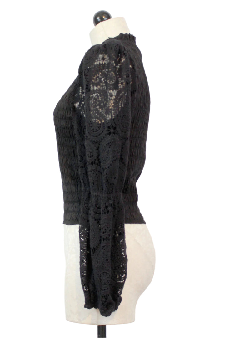 side view of Black Arabella Top by Caballero