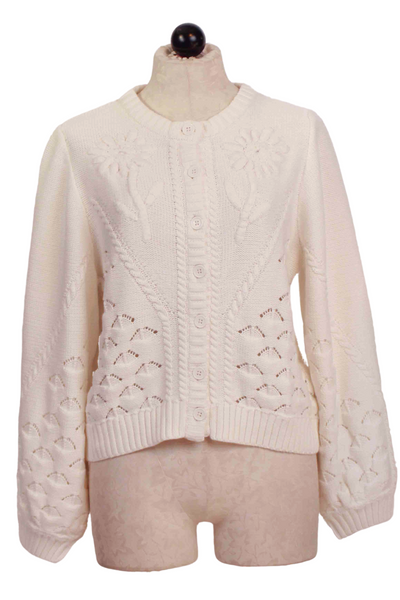 Ivory Arlene Sweater Cardigan by Cleobella