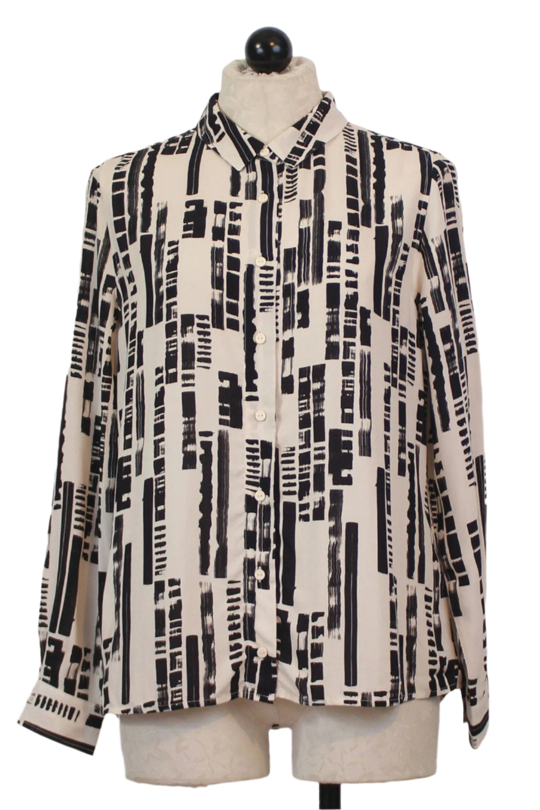 The Asune Shirt by SKFK in the Small Brush fabric