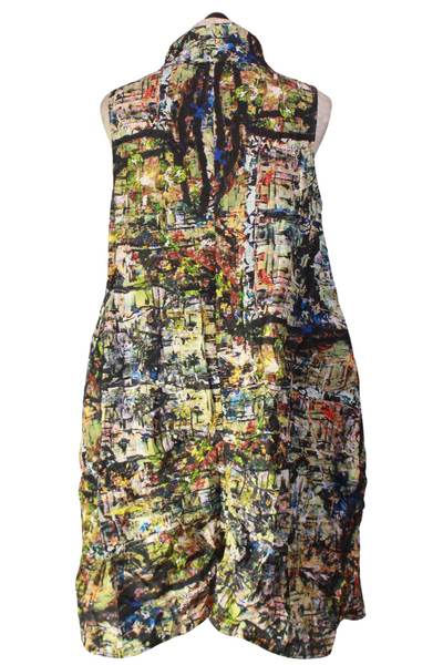 Back view of Aubrey City Print Dress by Kozan