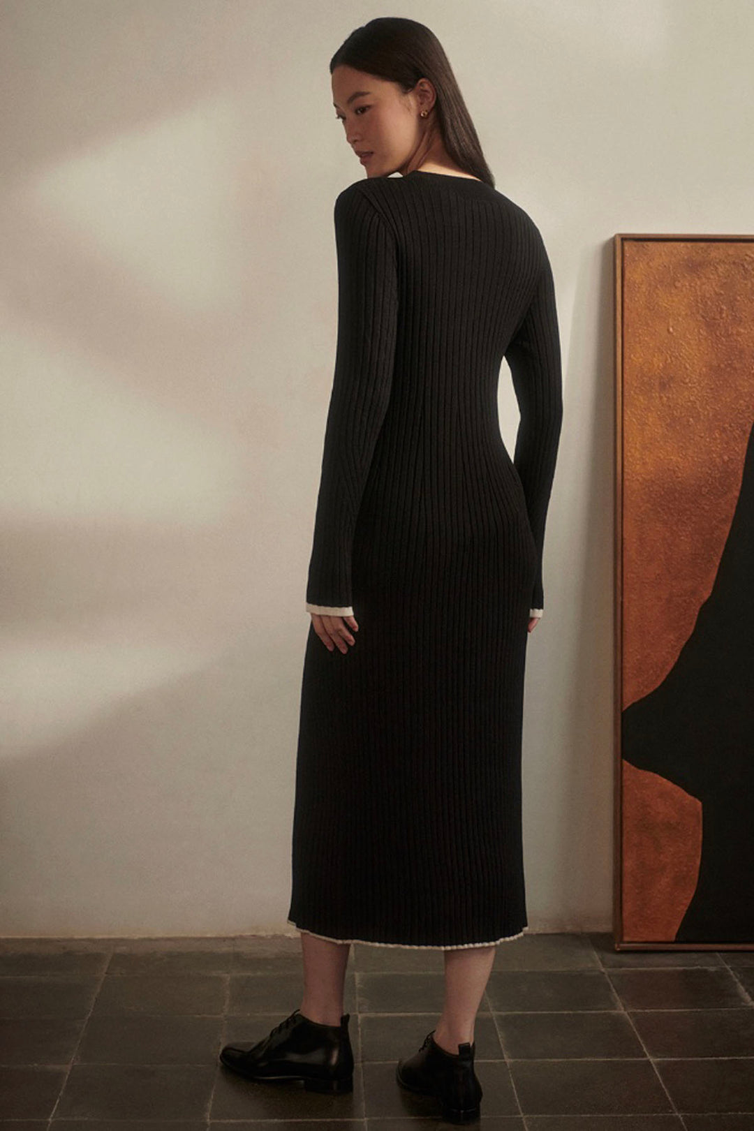 Axel Rib Knit Midi Dress-Varley