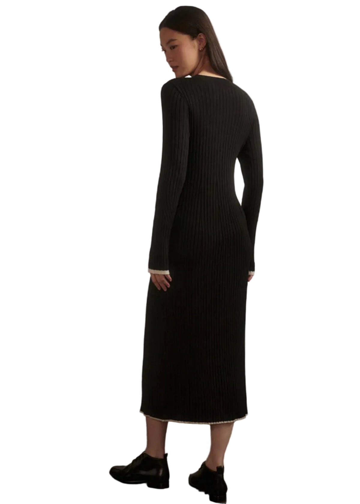 axel rib knit midi dress Axel Rib Knit Midi Dress