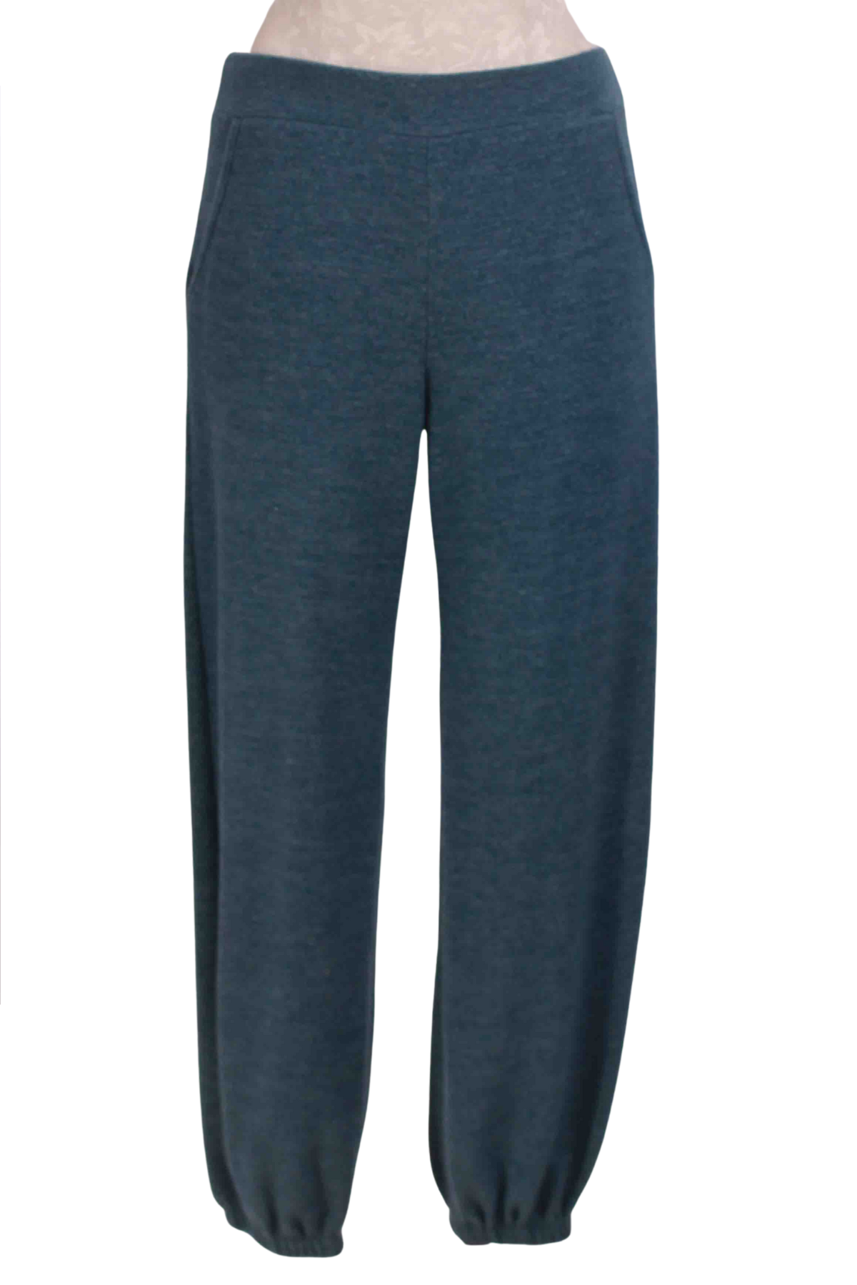 Blue Brushed Long Straight Jogger by Inoah