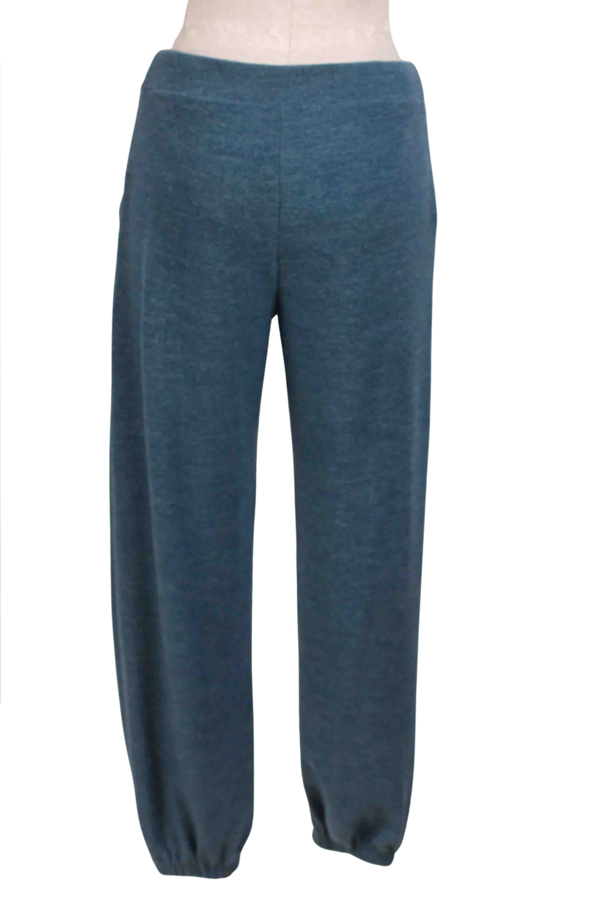 back view of Blue Brushed Long Straight Jogger by Inoah