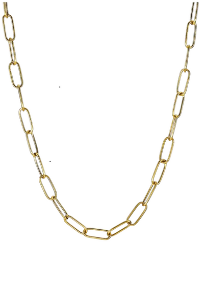 24" Brass Paper Clip Chain Necklace by Waxing Poetic