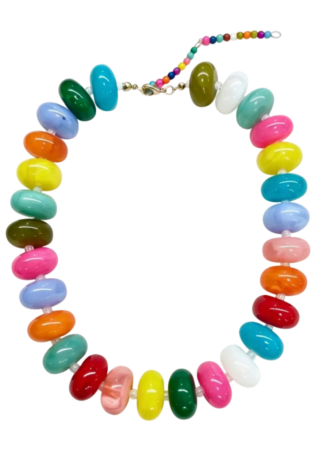 Multicolored Bailey Chunky Beaded Necklace by Gemelli