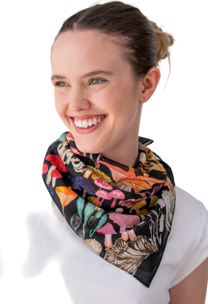 Mushroom Magic Bandana by Betsy Olmsted