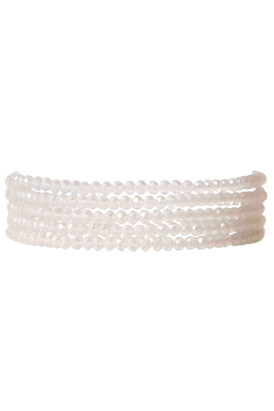 Mystic Clear Quartz 5 Wrap Crystal Bracelet by Chan Luu