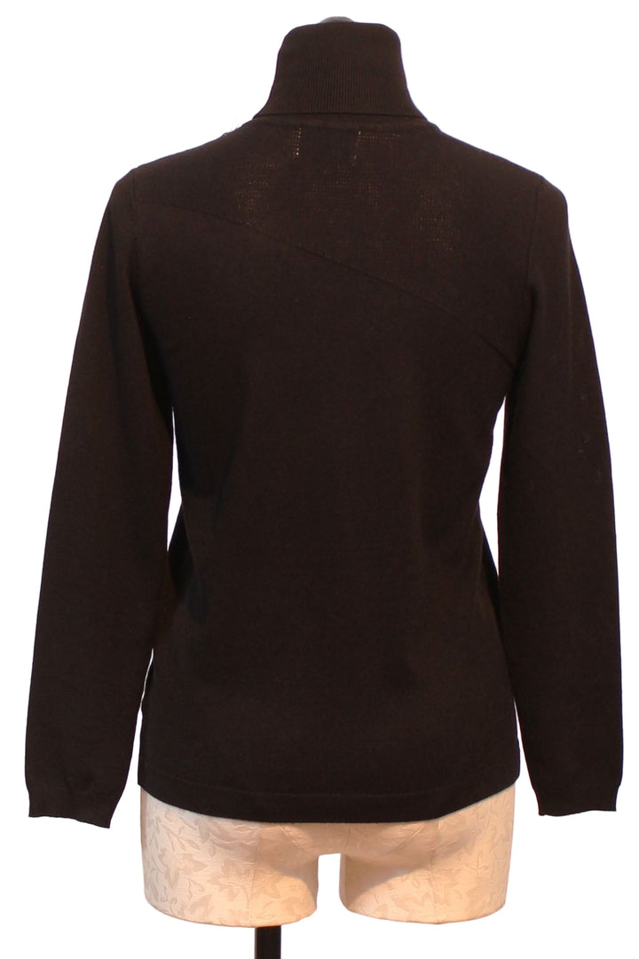 back view of Black Turtleneck with Large Sequined Bow by Leo and Ugo 