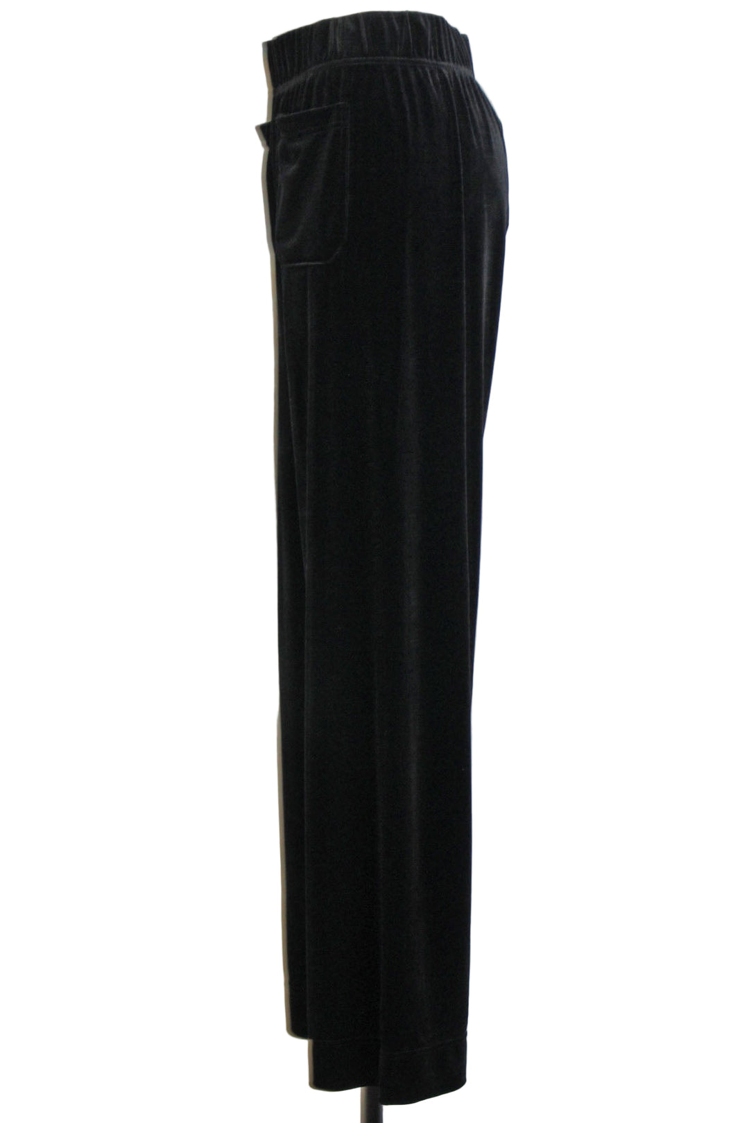 sde view of Black Bates Velvet Two Front Pocket Pant by Velvet Heart