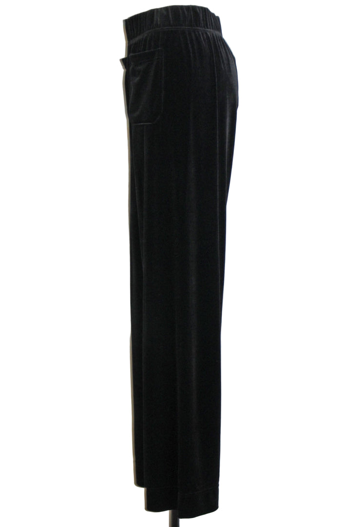 sde view of Black Bates Velvet Two Front Pocket Pant by Velvet Heart