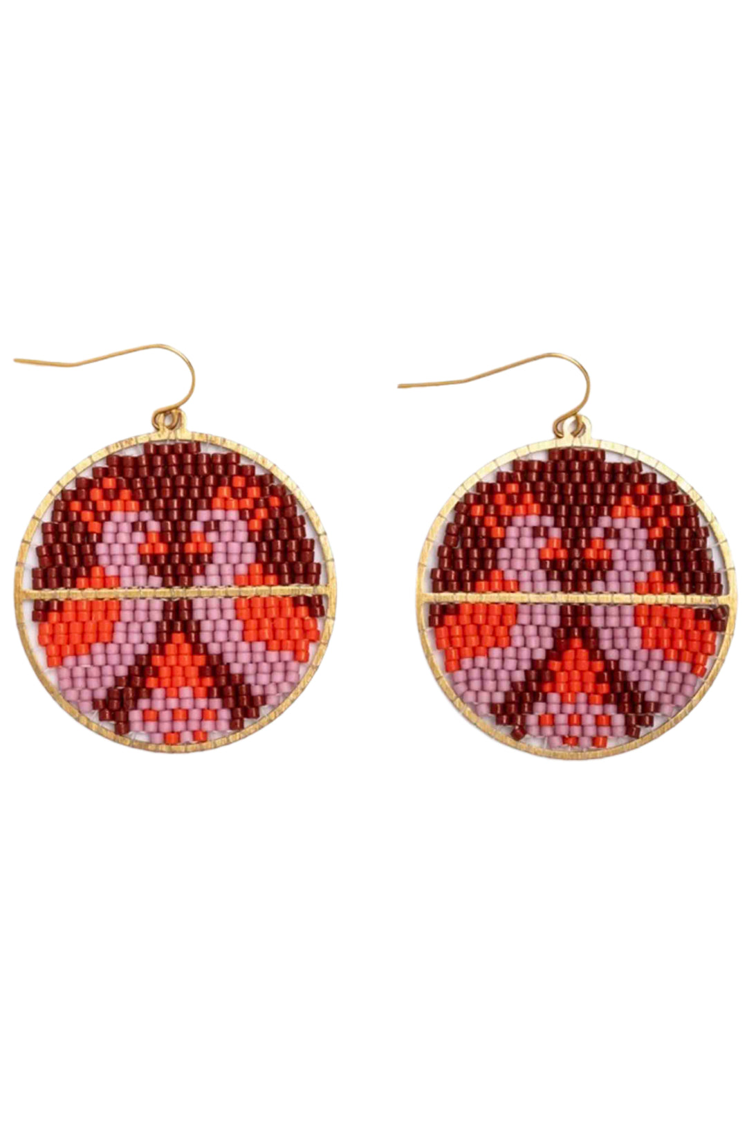 Beaded Handwoven Twin Bird Earrings by Mayana Designs Co