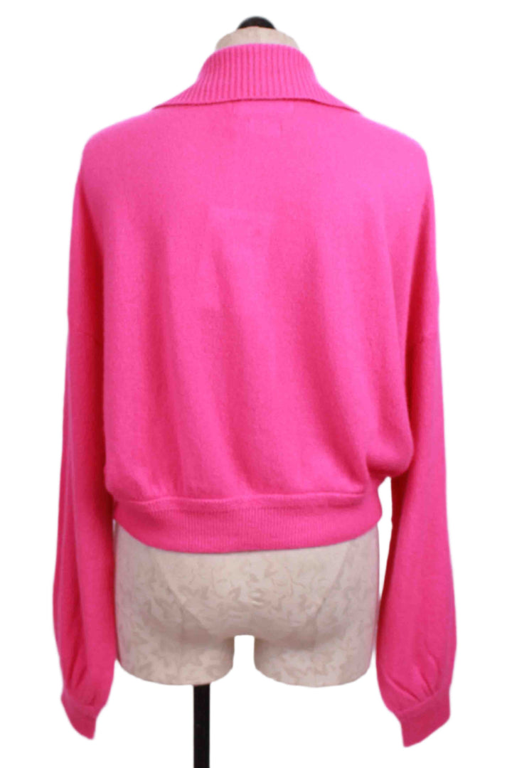 back view of Crush Pink colored Lennon Jacket by Colorush