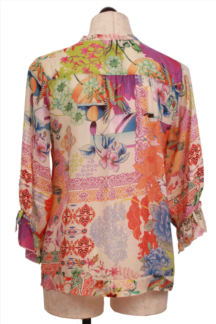 back view of McDreamer Print Vacanza Blouse by Johnny Was