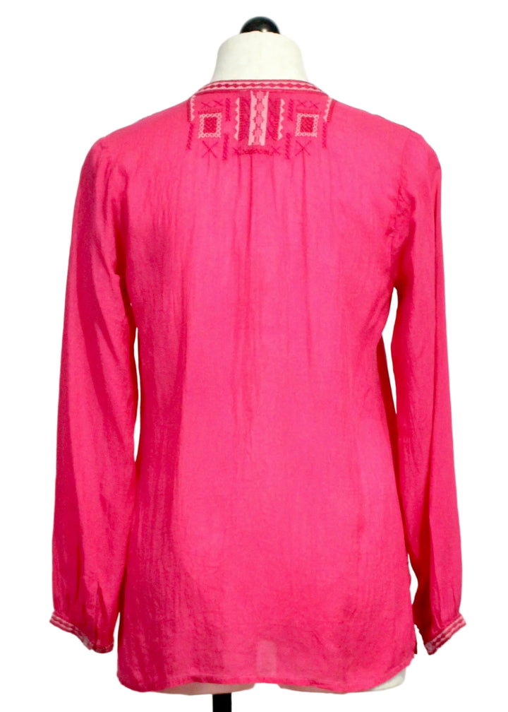 back view of Cherries Jubilee colored Wes Top by Johnny Was