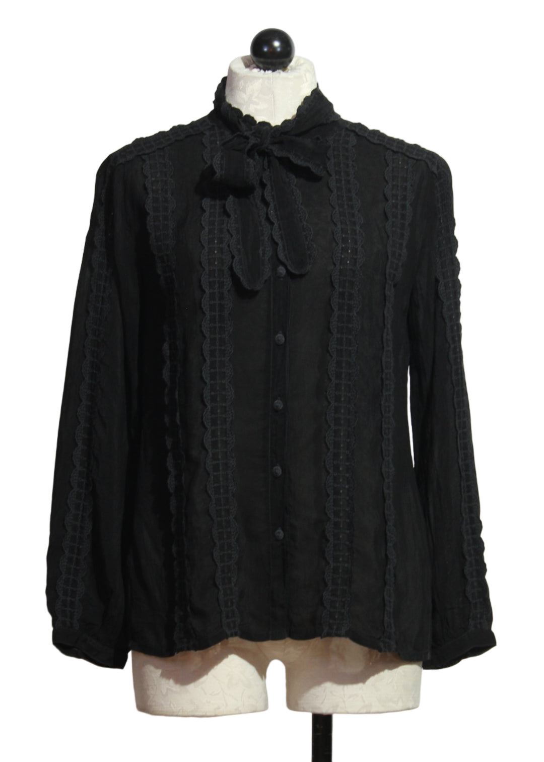 Black Ivania Shirt by Johnny Was