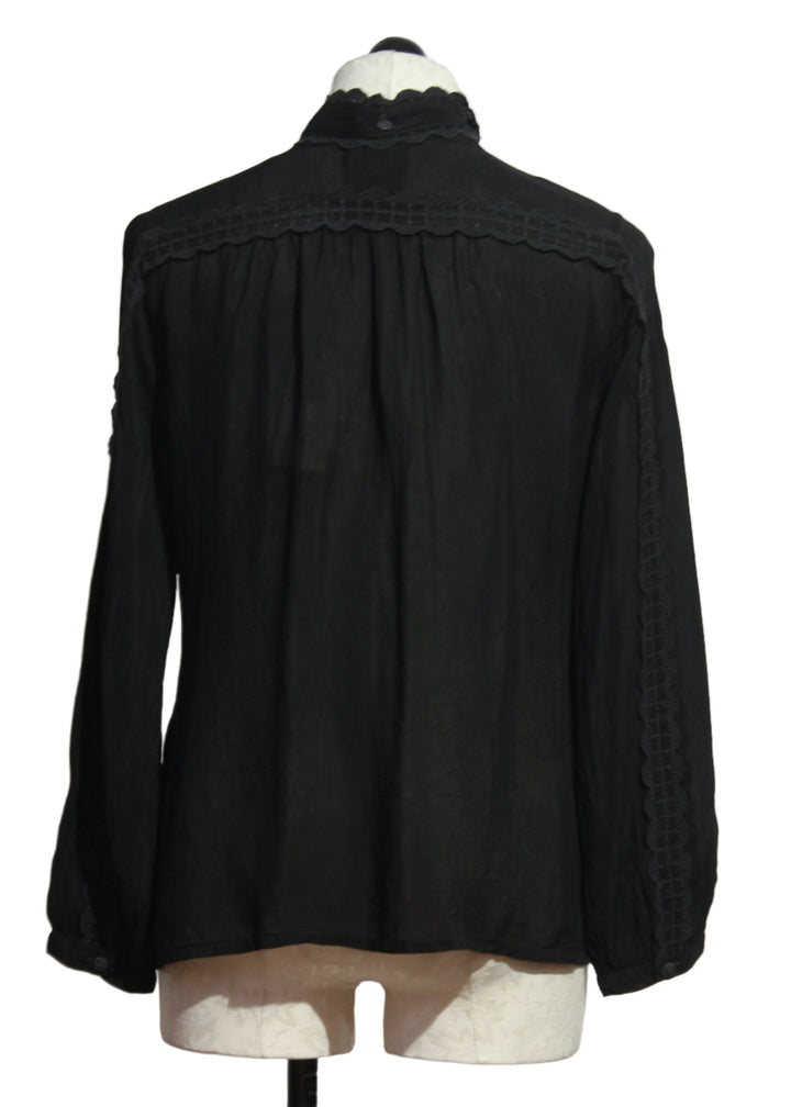 Back view of Black Ivania Shirt by Johnny Was