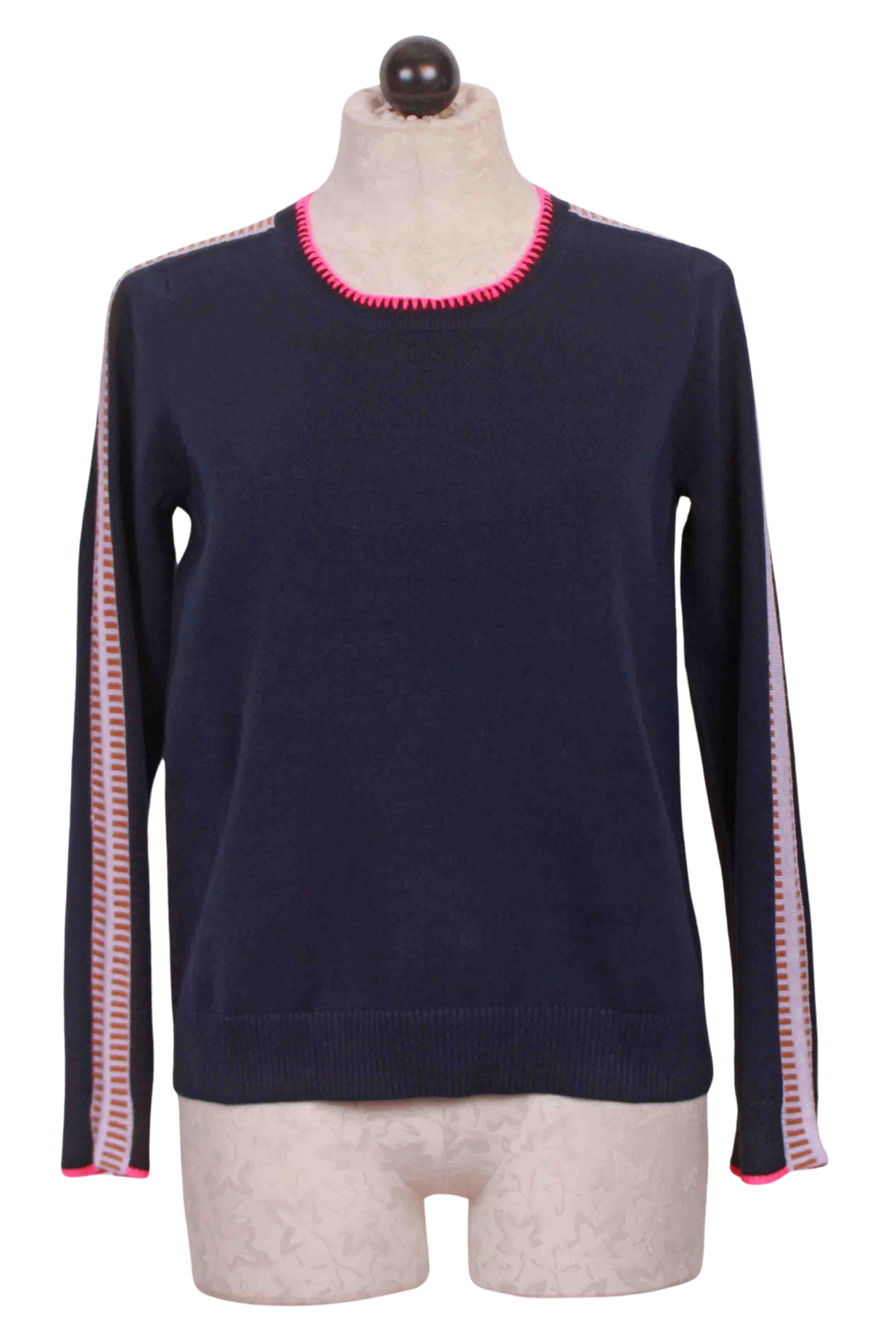 On Track Sweater by Lisa Todd in Navy/Mineral