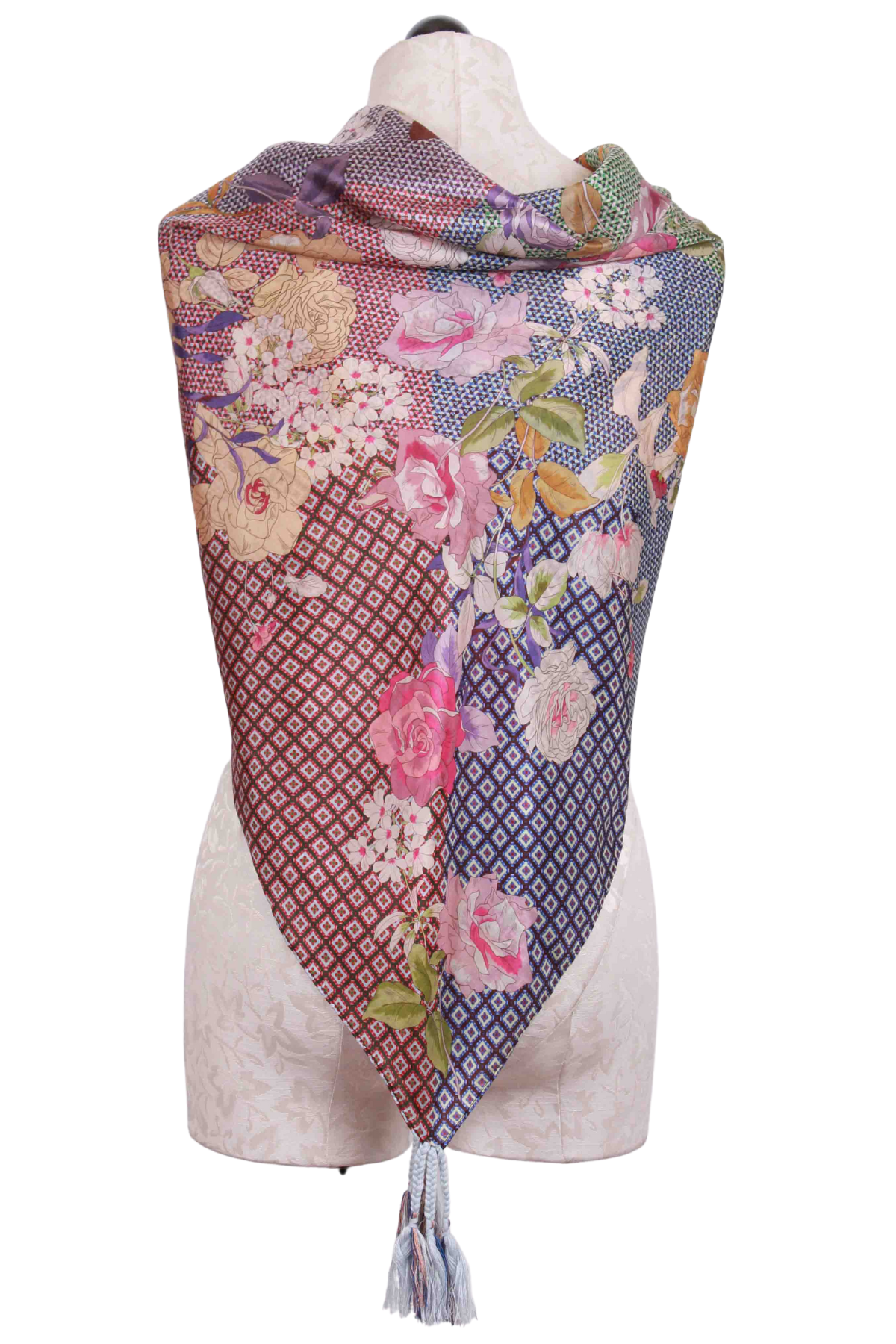 Multi-colored Silk Floral Cathron Scarf by Johnny Was
