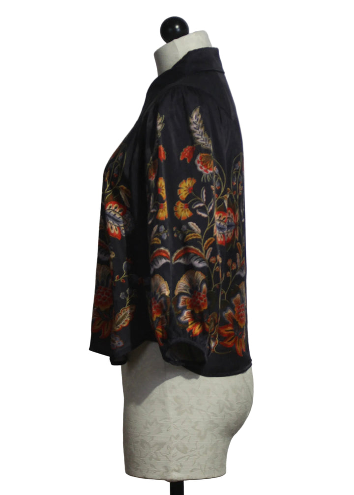 Side view of The Juliette Top in Bush Paradise by Caballero 