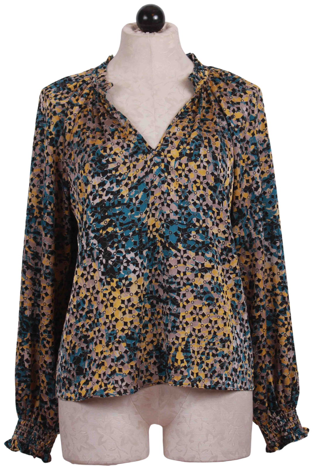 Harvest Burnout Floral Miki Top by Caballero