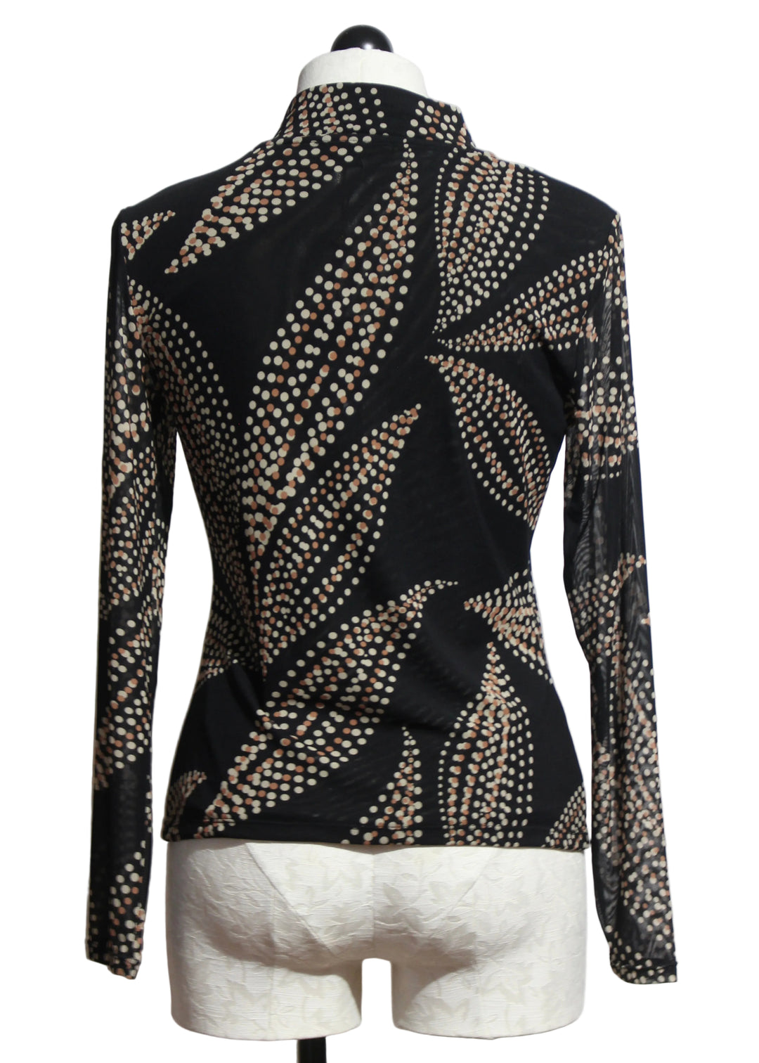 Back view of The Marta Top in Star Dust Leaf by Caballero 
