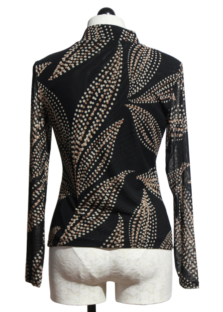 Back view of The Marta Top in Star Dust Leaf by Caballero 