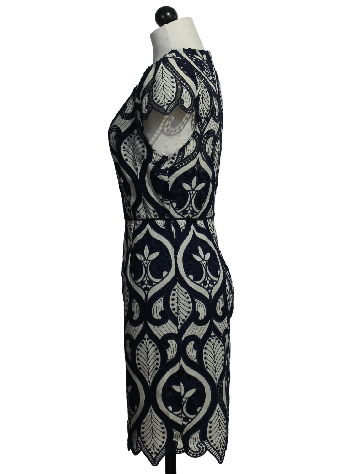 side view of The Vanna Dress in Navy by Caballero