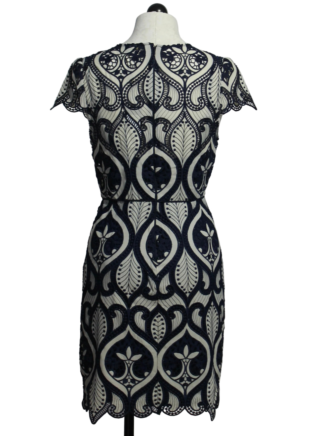 back view of The Vanna Dress in Navy by Caballero