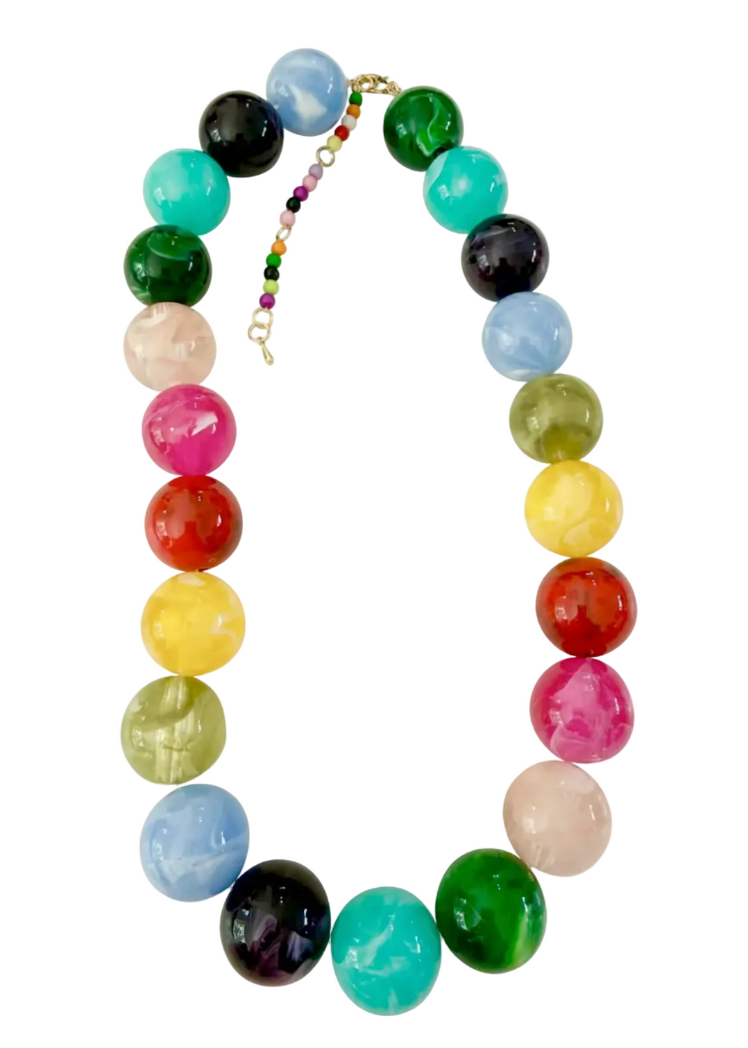 Multicolored Celia Chunky Beaded Necklace-Gemelli