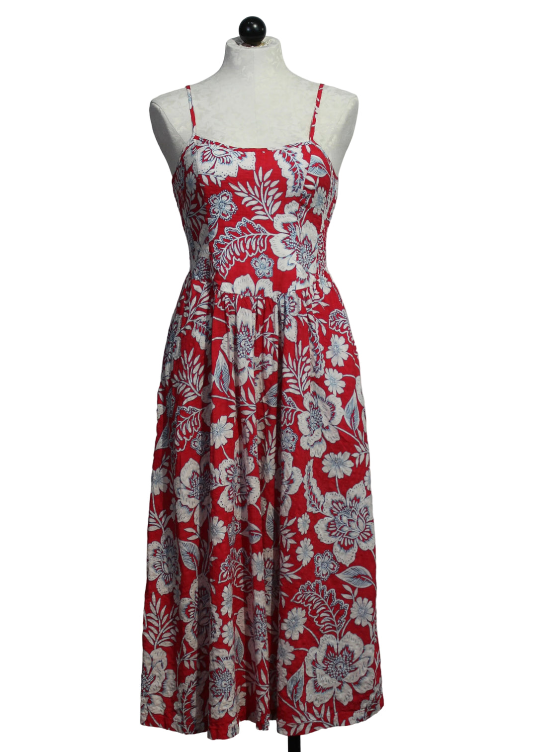 Raspberry Floral Print Brunilda Sleeveless Dress by Velvet Heart 