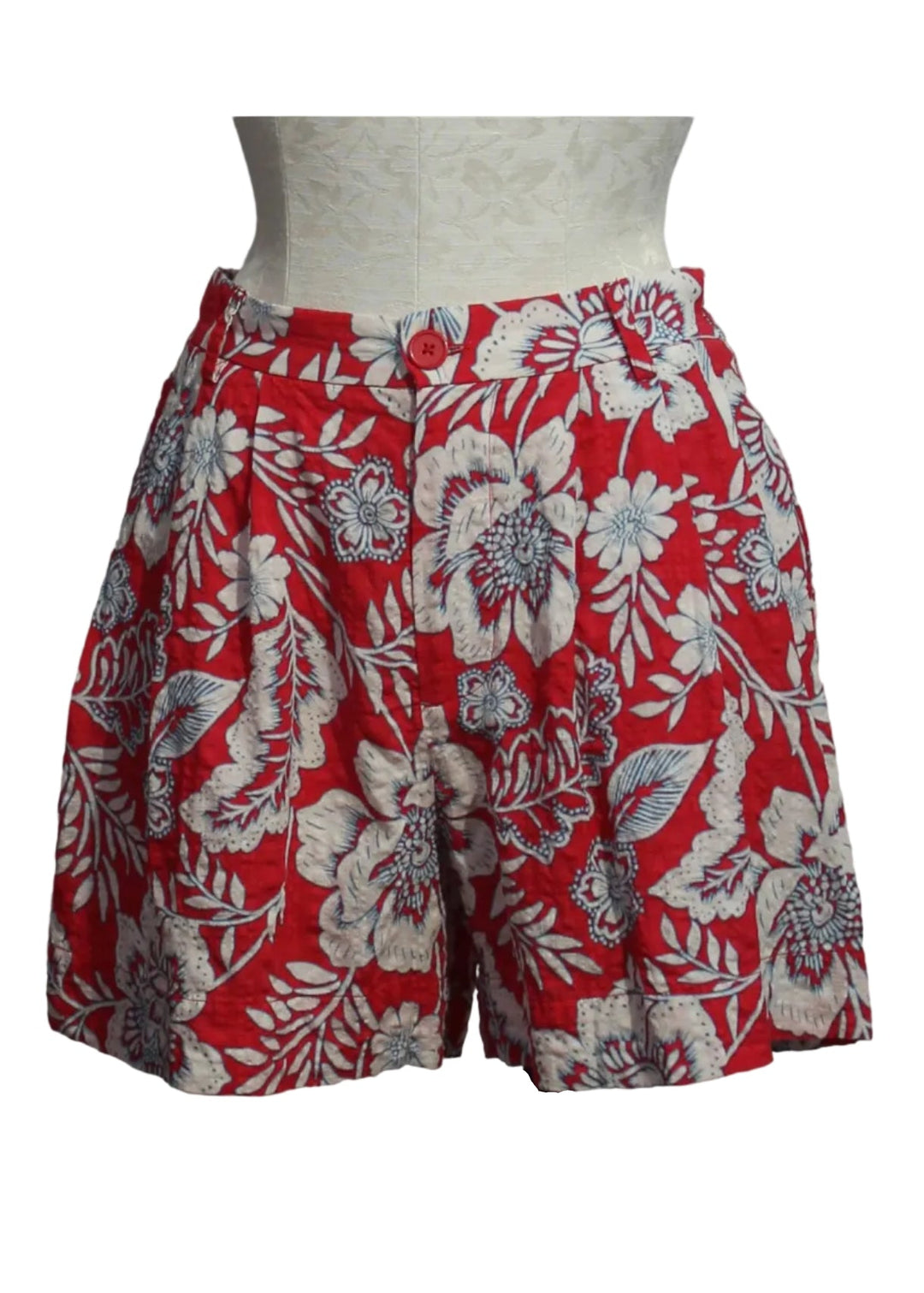 Raspberry Floral Garden Donald Floral Printed Shorts by Velvet Heart  