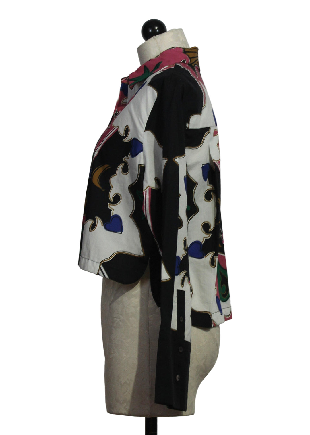 side view of the Zoya Blouse by Cleobella in the Estelar Print 