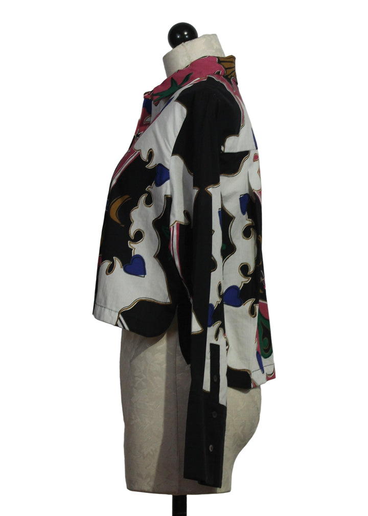 side view of the Zoya Blouse by Cleobella in the Estelar Print 