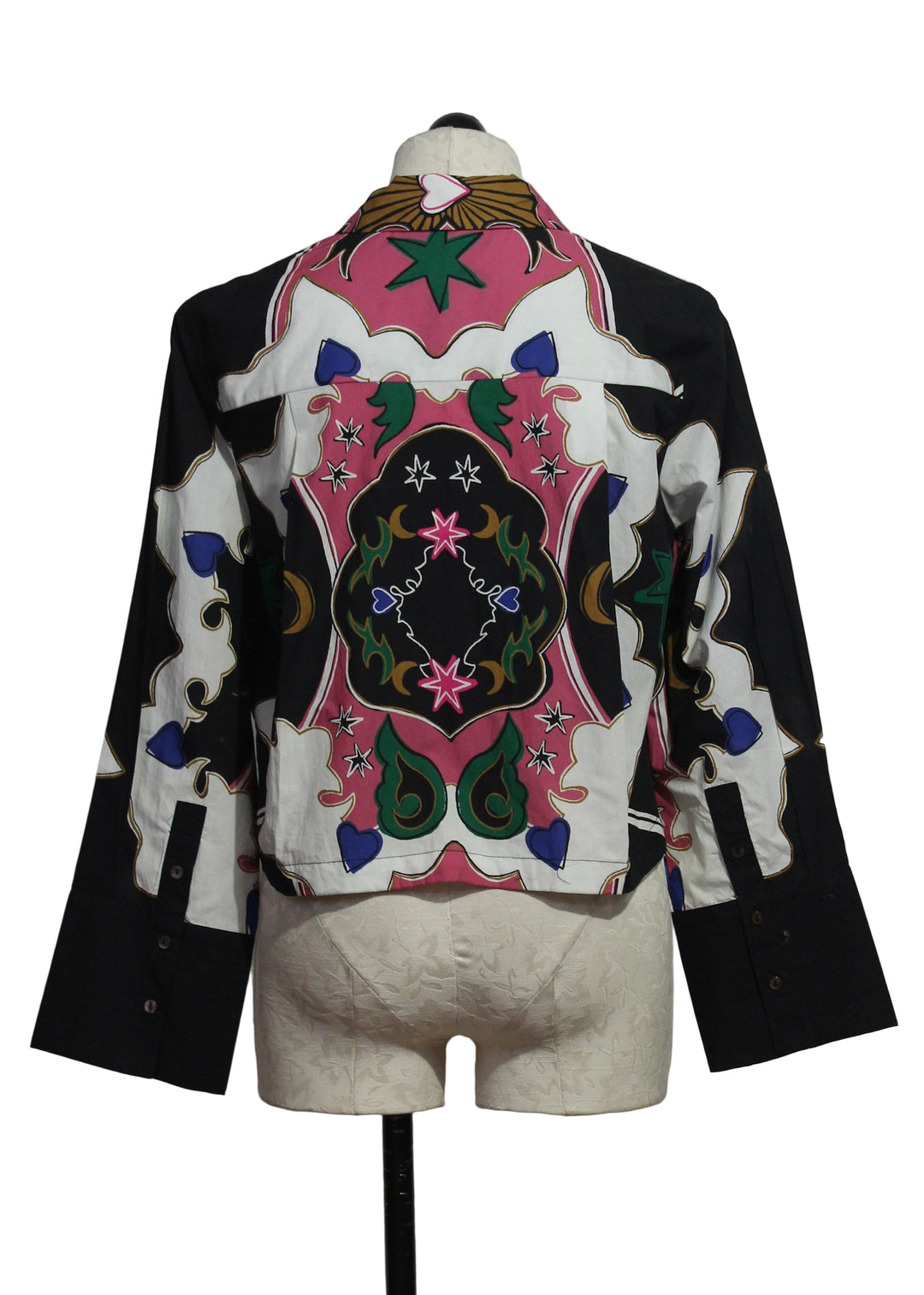 back view of the Zoya Blouse by Cleobella in the Estelar Print 