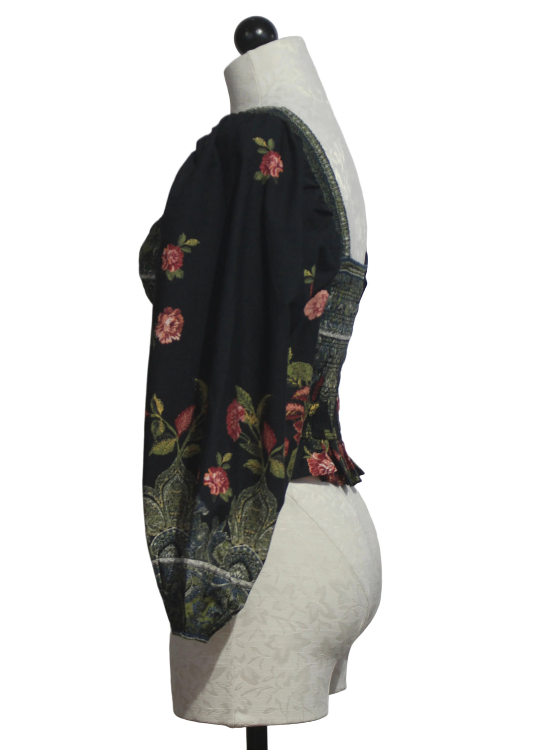 side view of Katerina Top by Cleobella in the Eglantine Print