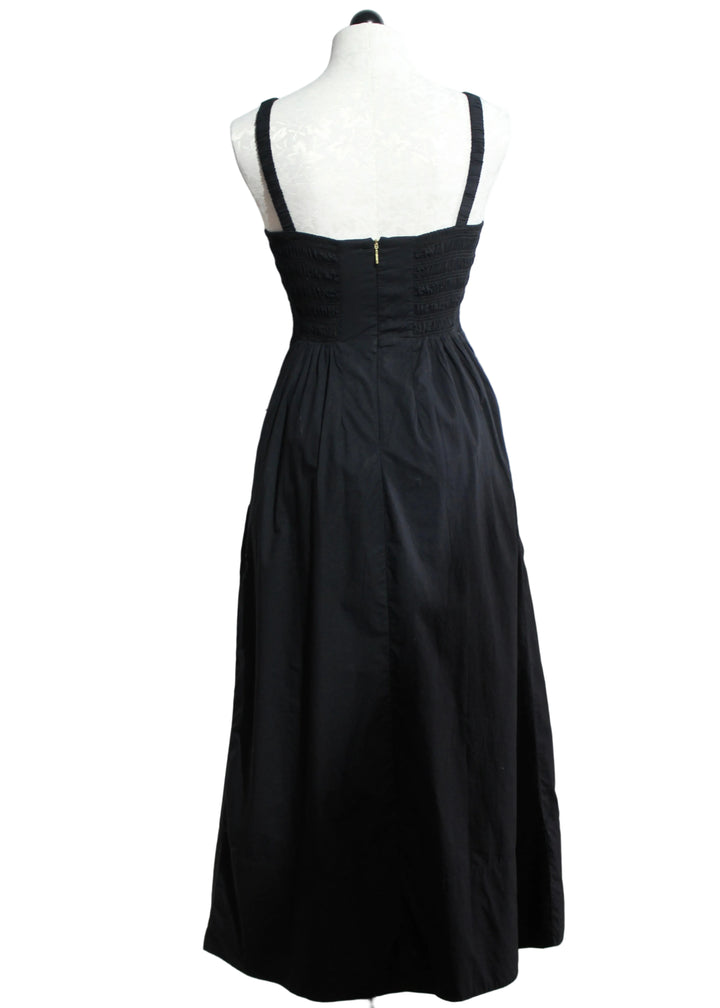 back view of BLACK with  IVORY Joplin Ankle Dress by Cleobella