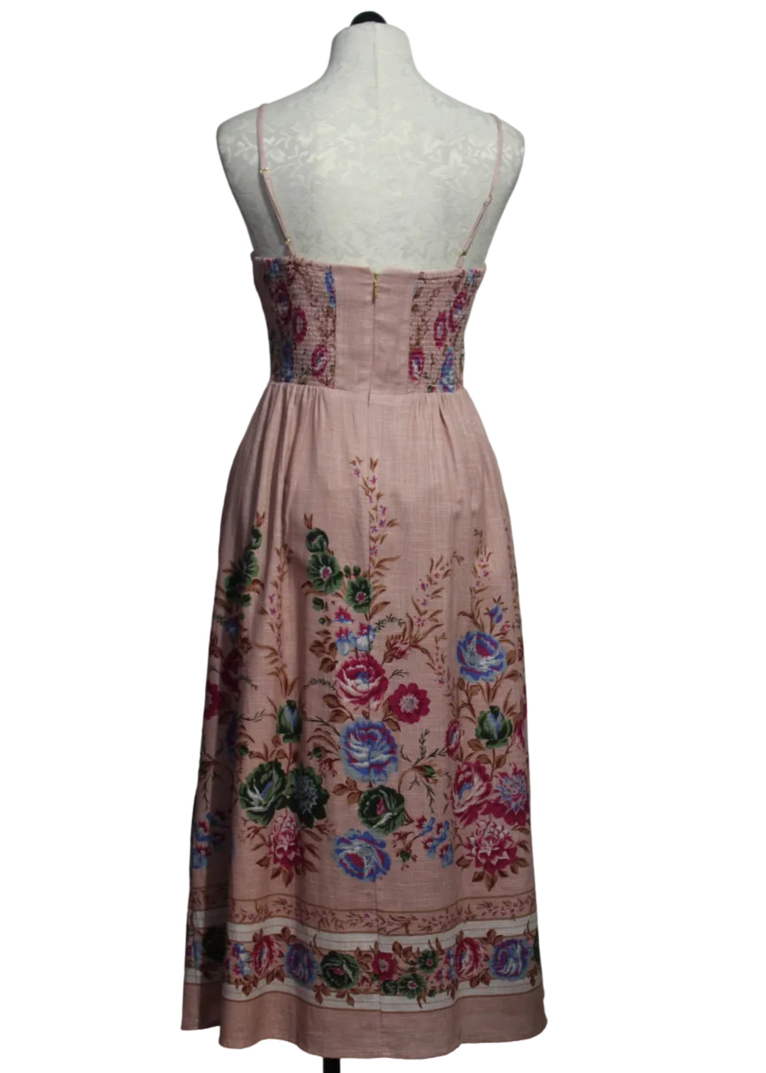 Back view of Trina Ankle Dress by Cleobella in Pink Silva Floral
