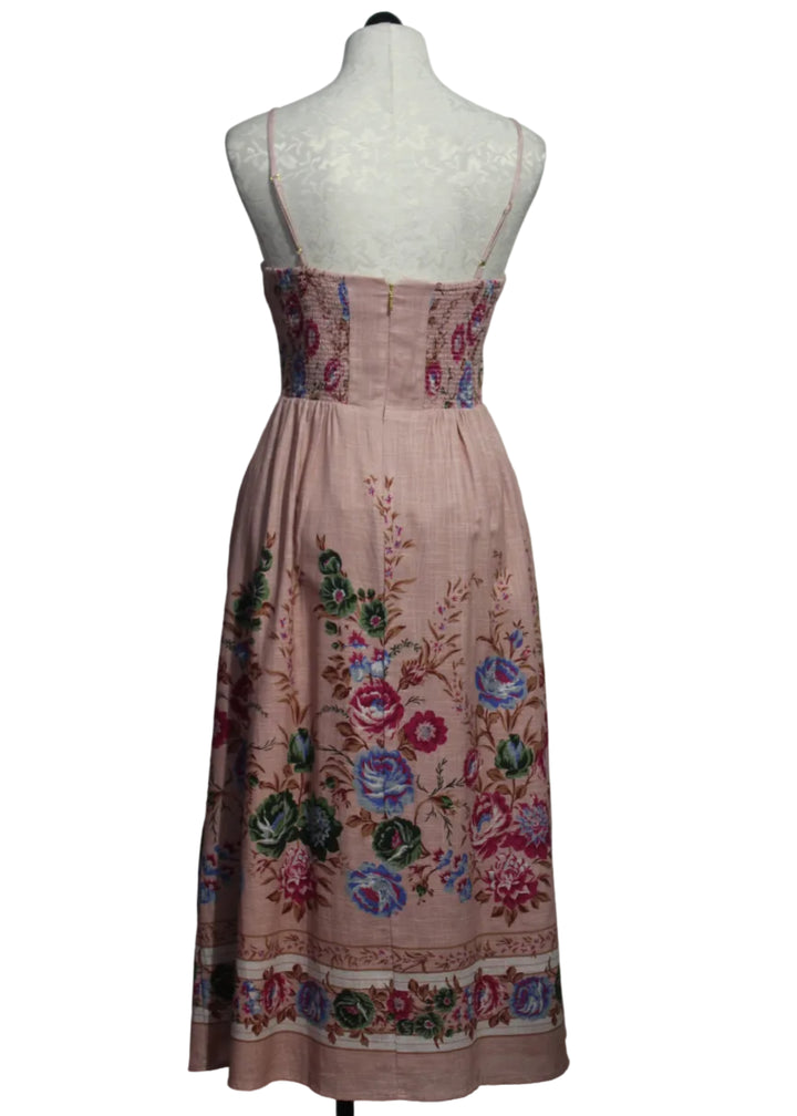 Back view of Trina Ankle Dress by Cleobella in Pink Silva Floral