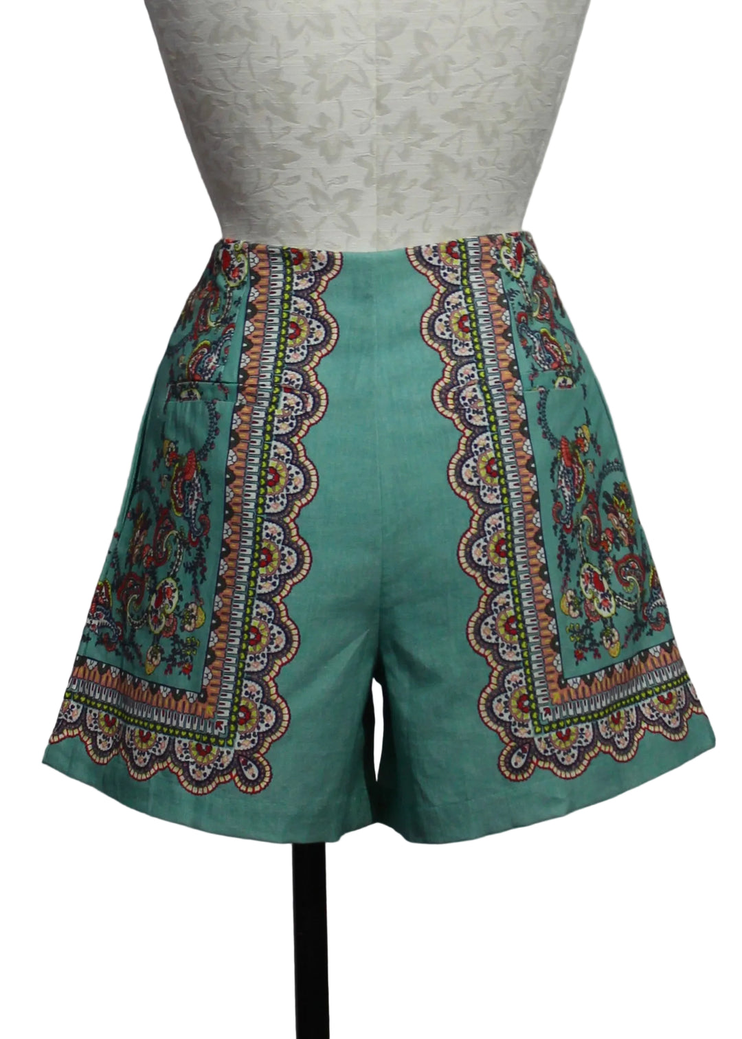 back view of Sebastian Short by Cleobella in the Bleura Print