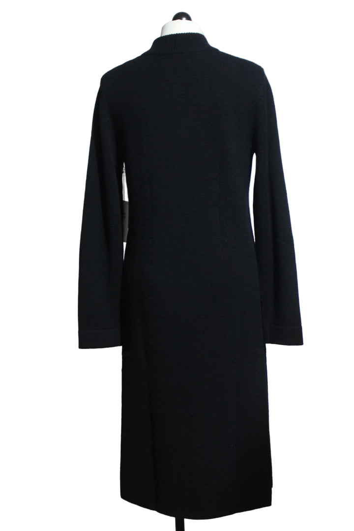 Back view of Black colored Imperial Sweater Coat by Margaret Oleary