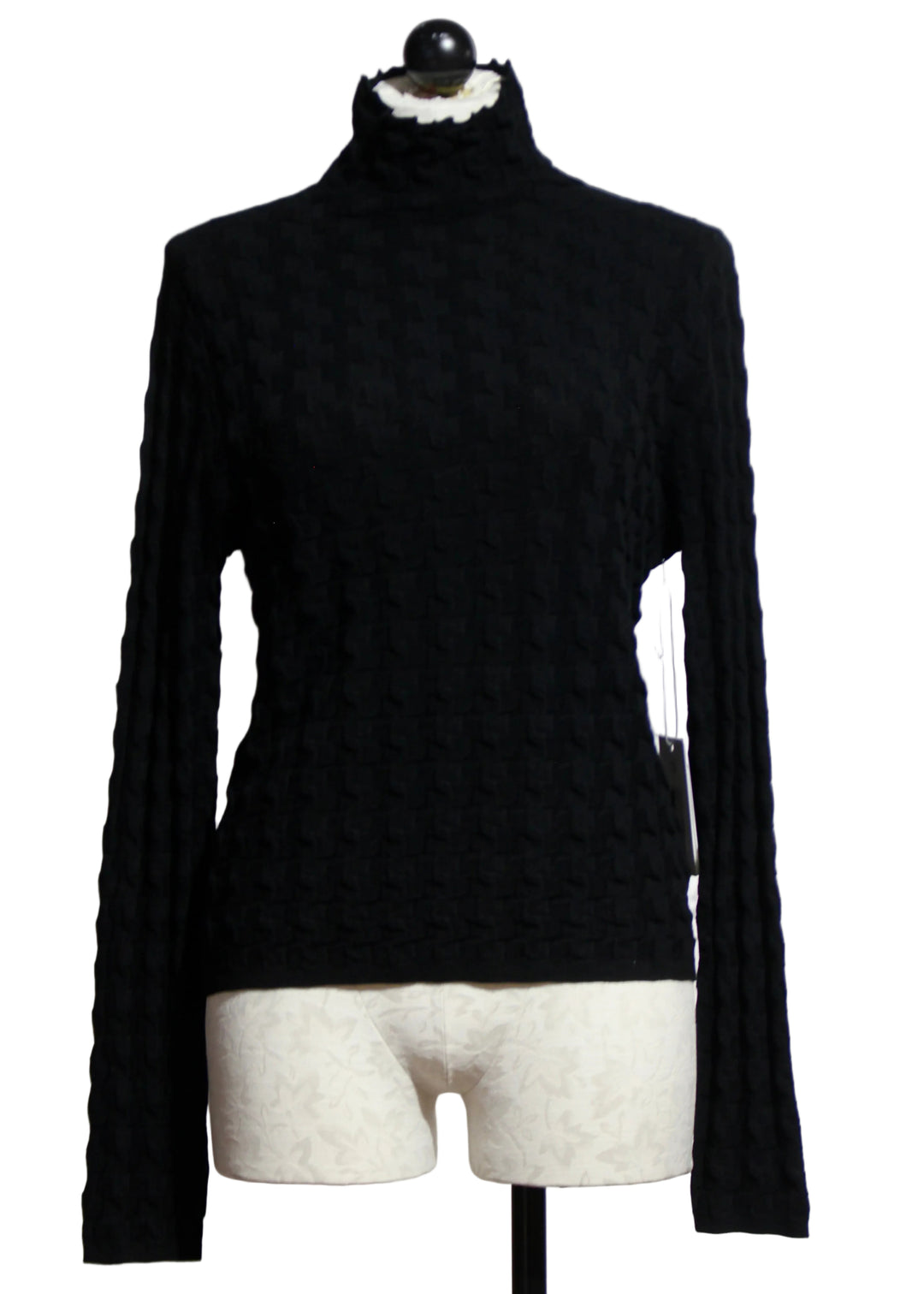 Black colored 3D TNECK by Margaret O&