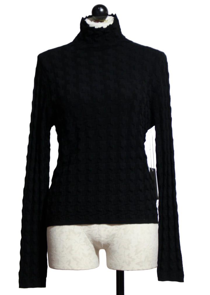 Black colored 3D TNECK by Margaret O&