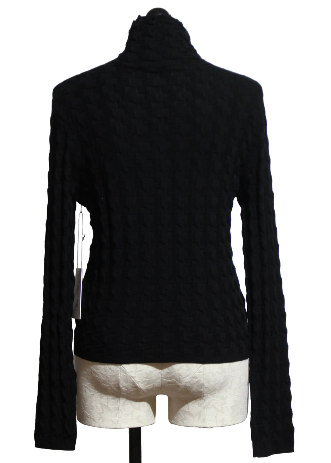 Back view of Black colored 3D TNECK by Margaret O&