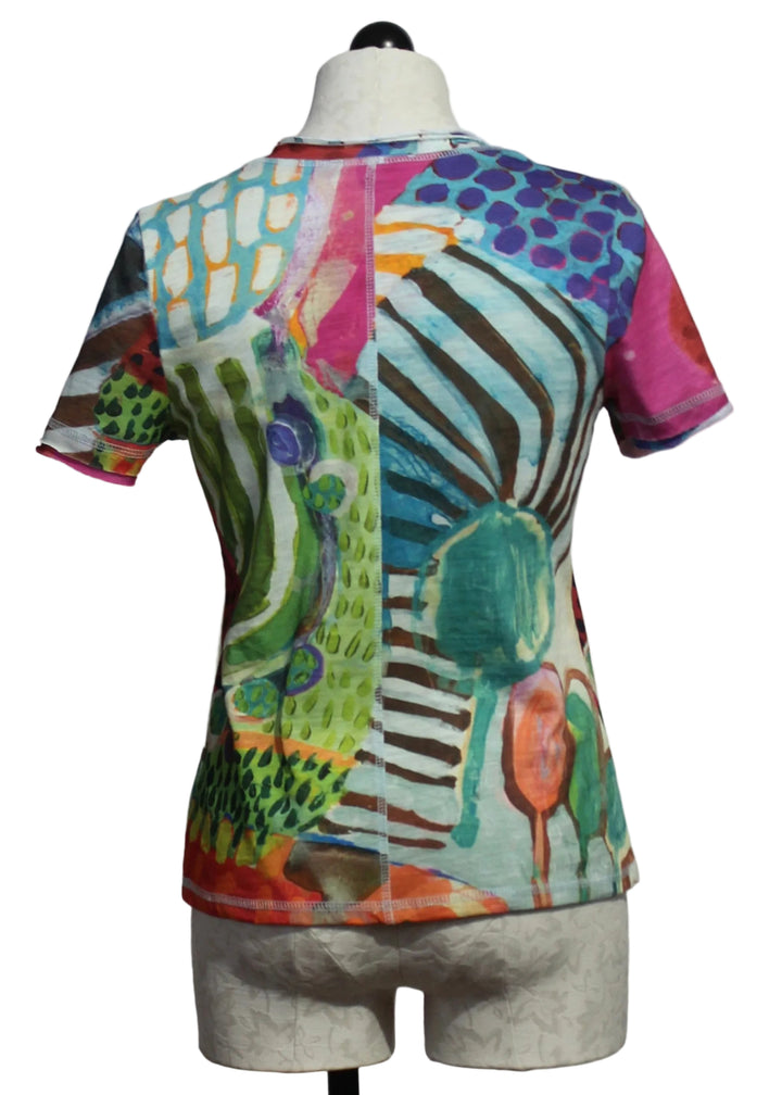 back view of The Morning Hike Short Sleeve V Neck Tee by Claire Desjardins